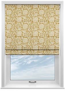 Land & Shore Rowallane, Ochre - Twist&Fit Roman Blind